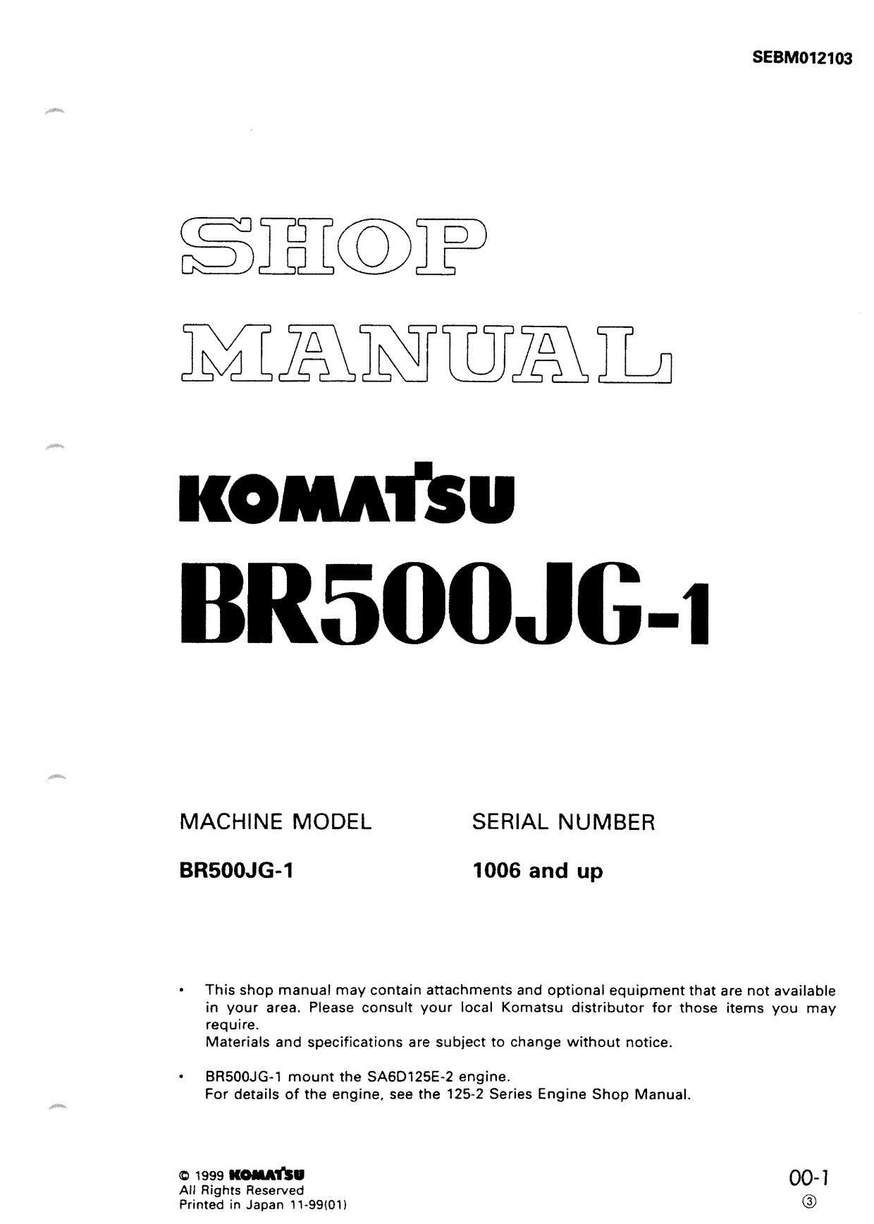 BR500JG-1 Shop Manual